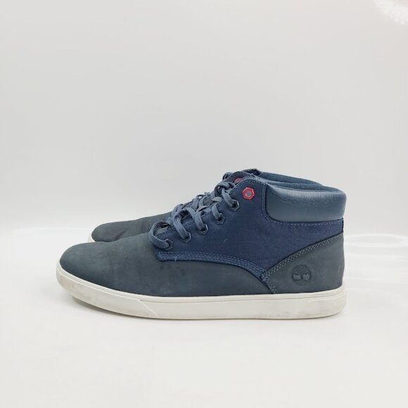 Timberland Men’s Navy Blue Mid Top Sneakers Size 8.5 - Picture 2 of 8